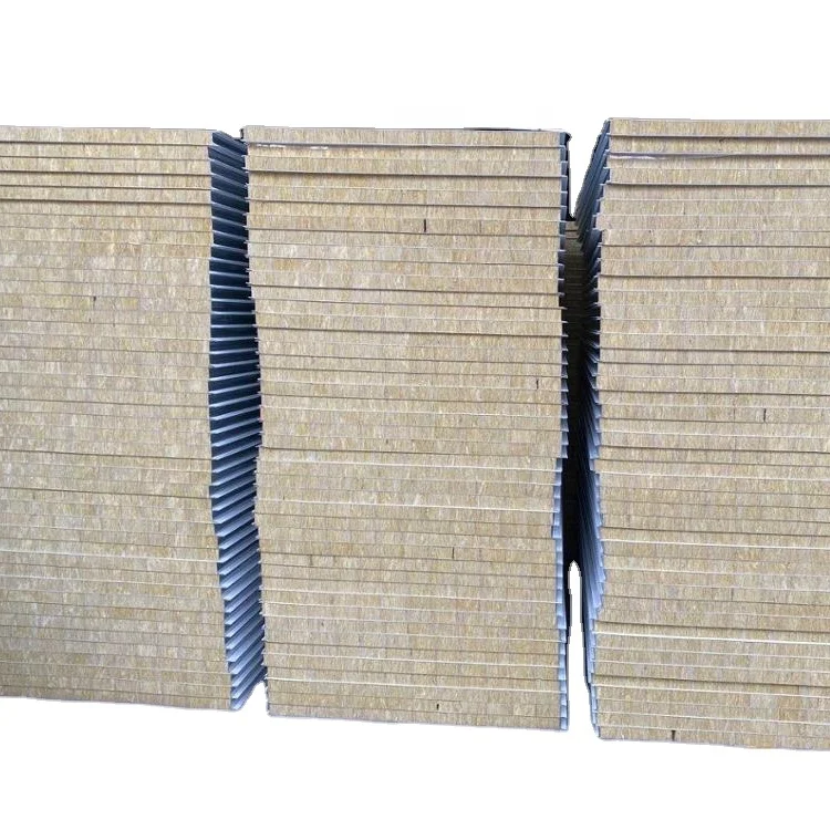 Sandwich Panel /exterior Wall Thermal Insulation Board for Building Steel Material rock wool Board Metal Customized SF