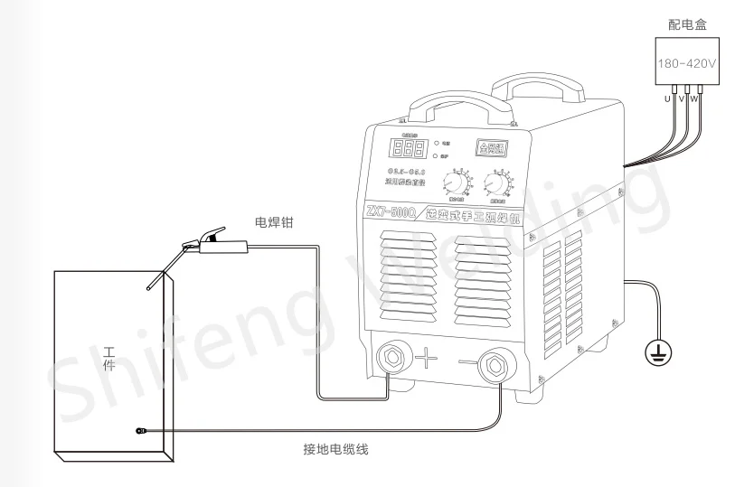 Ручной сварочный аппарат ZX7-400Q инвертора IGBT дуговой флюс