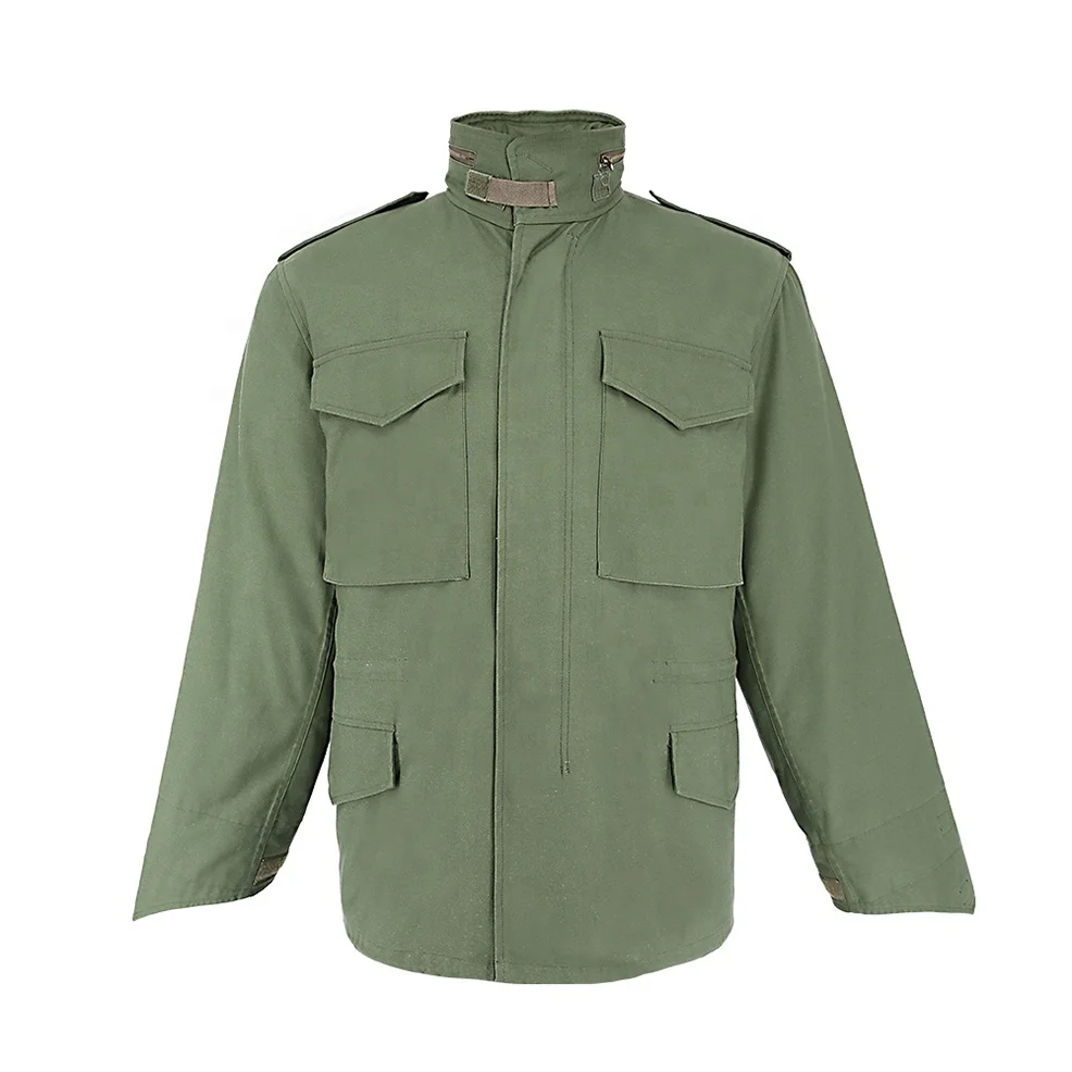 Double Safe Olive Green Winter M65 Windproof Jacket Coat Men Tactical Jacket Wind Proof