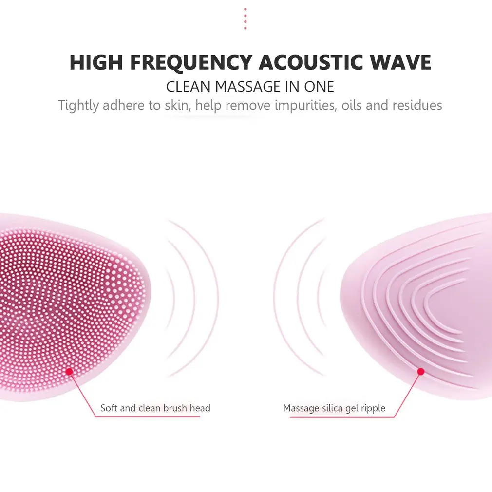 Hot Selling Sonic electric vibrator face scrubber exfoliator skin cleaner massage wash machine silicone facial cleansing brush