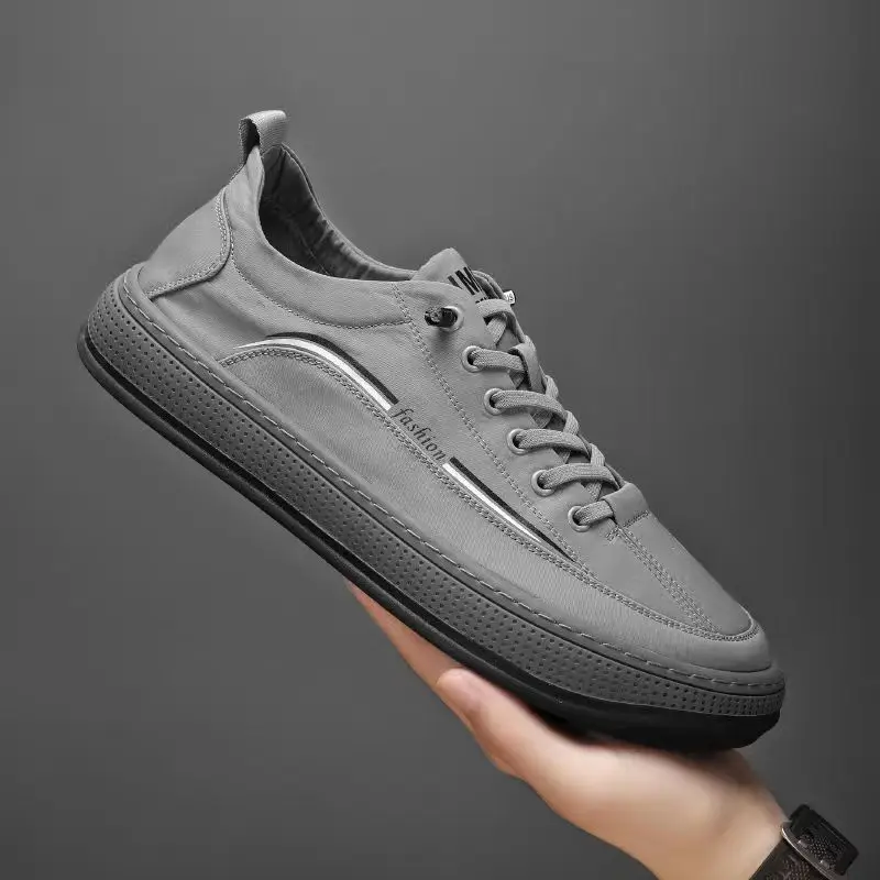 Summer New Men Street Style Leisure Skateboard Shoes Fashion leather footwear lace up men casual shoes