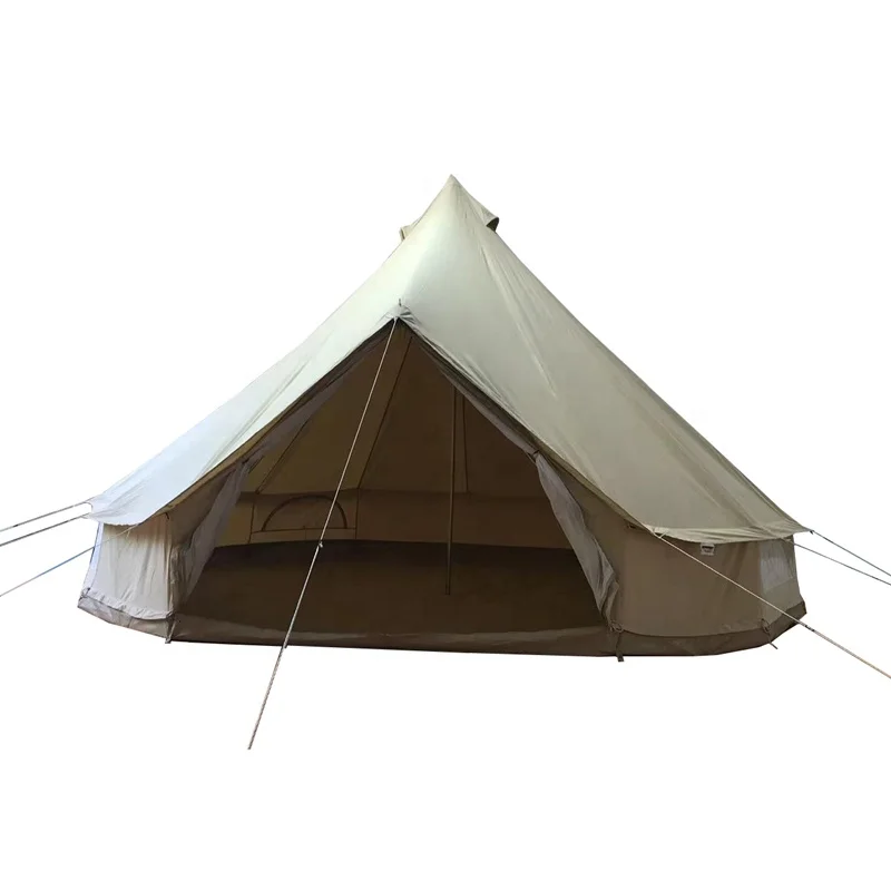 Wind valley Teepee 5M canvas bell tent waterproof outdoor cotton Yurt Glamping Luxury Tipi Tent canopy family camping pyramid
