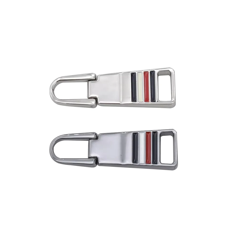 Custom Alloy Metal Puller with Auto-Lock Feature PVC Brass Silicone Zinc for Bags Shoes Customizable Logo Zipper Slider Color