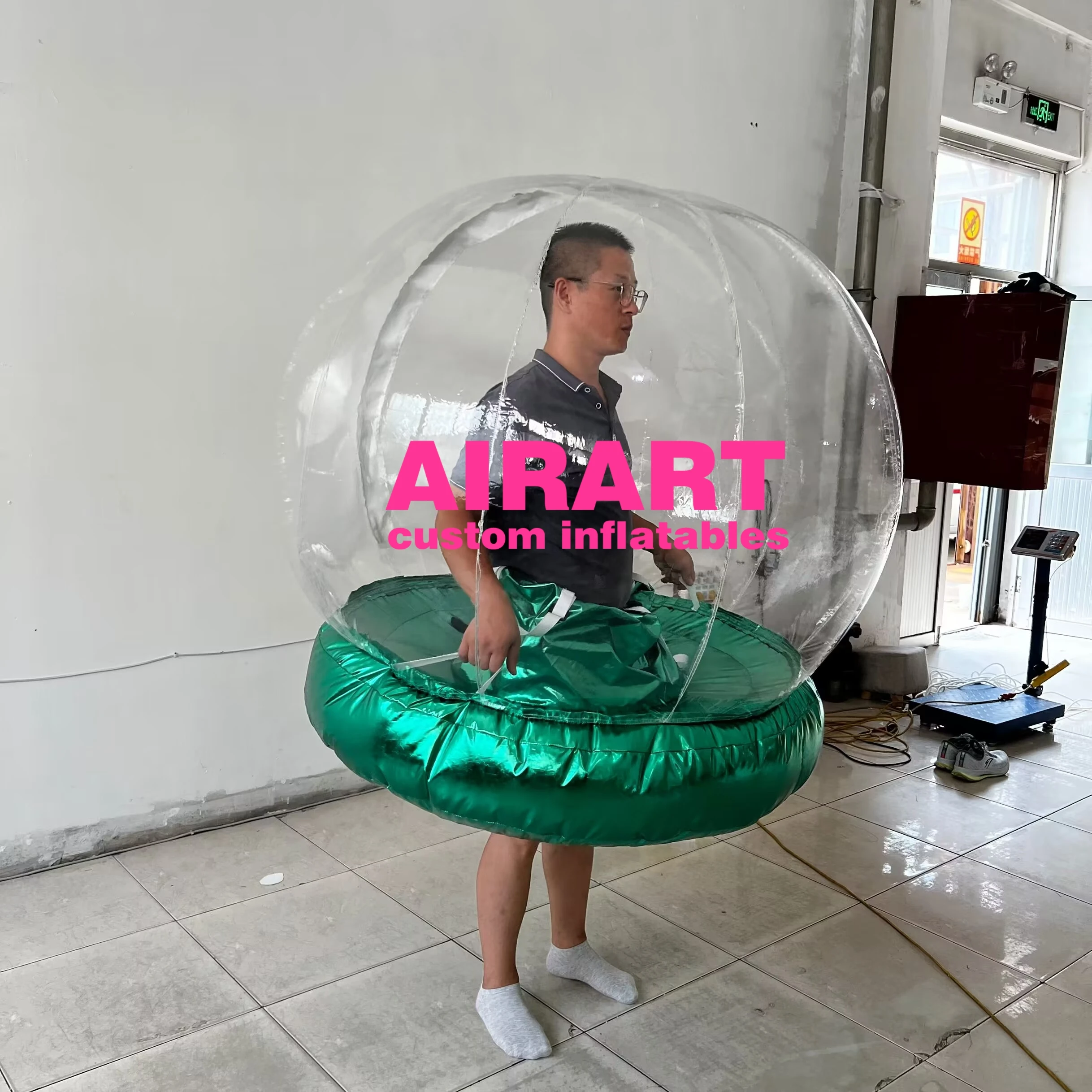 ytArtair Inflatable Factory Customize Inflatable PVC Ball Costume,Hot Sale Inflat Suit Costume,Christmas Inflate Snow Globe Suit