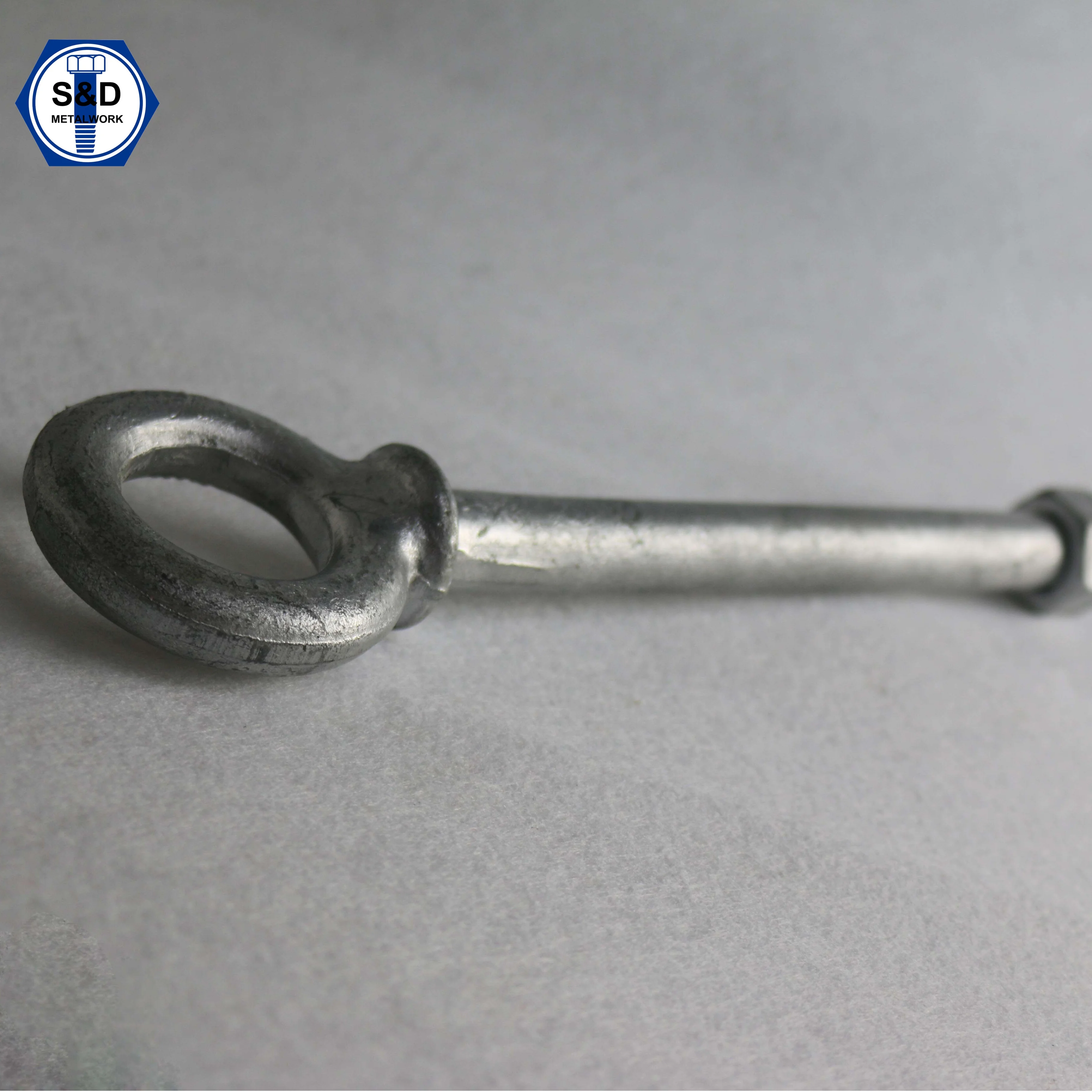 Carbon steels M27anchor grade 8.8 bolt long stainless steel DIN 444 eye bolts and nuts with ring