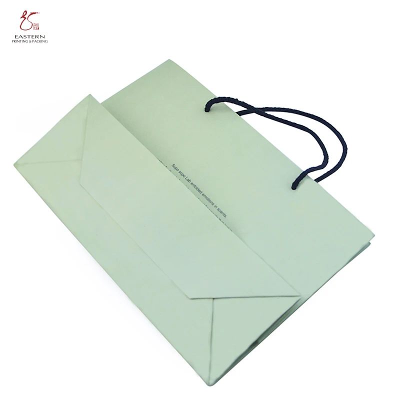 Custom UV Matte Green Clothings Shopping Paper Bag Printing Gift  Recycled Gift Paper Bags With Handle