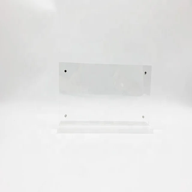 New product Acrylic Sign Holder A5 Vertical T Shape Double-Sided Magnet Desktop Display Holder