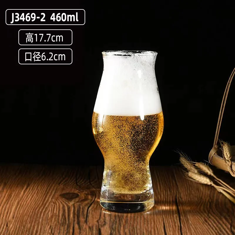 235-4100ml Wholesale Craft Short Feet Tall Glasses Red Wine Mugs Juice Drinks Glass Beer Mugs