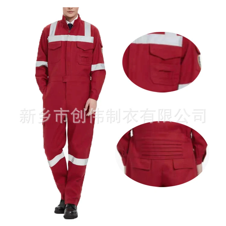 European Customized Fire Retardant industry welder coveralls with reflective tapes