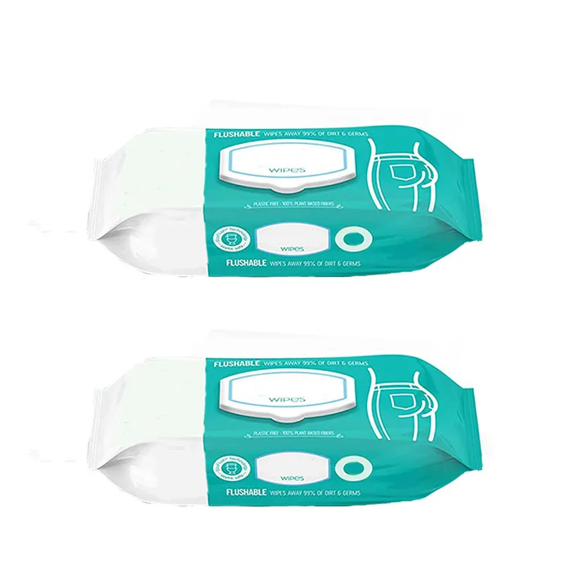 Безспиртовые безопасные дезодорирующие чистящие салфетки Смываемые влажные салфетки для туалета биоразлагаемые