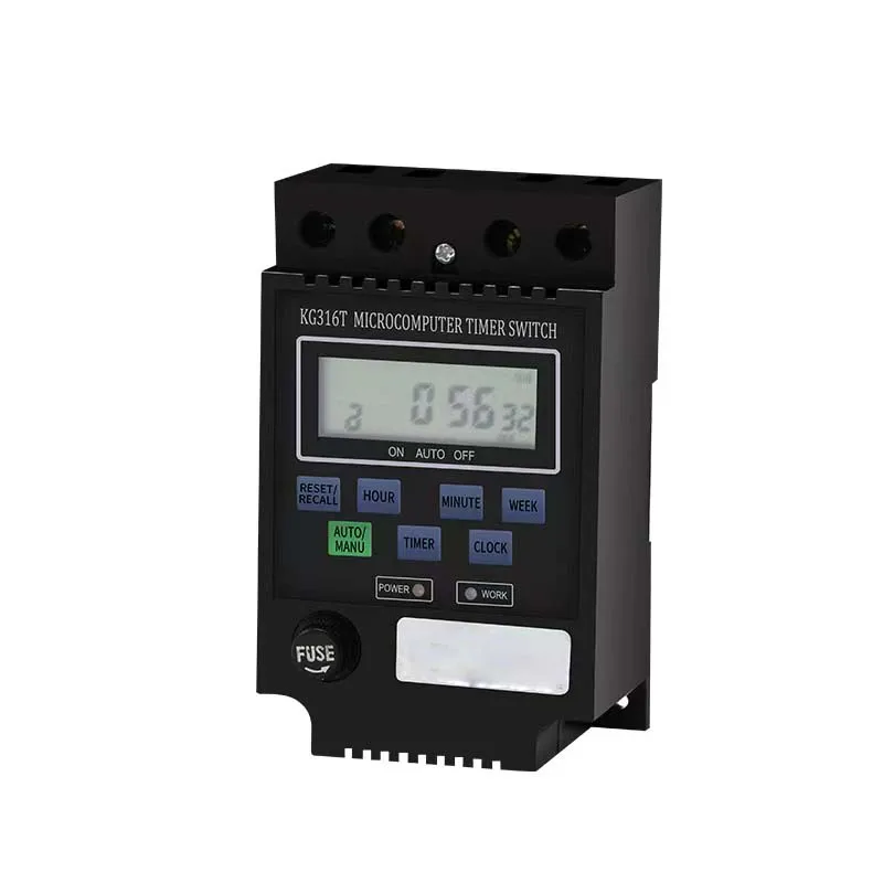 Microcomputer time control switch KG316T English intelligent automatic electronic timing controller 220V with insurance