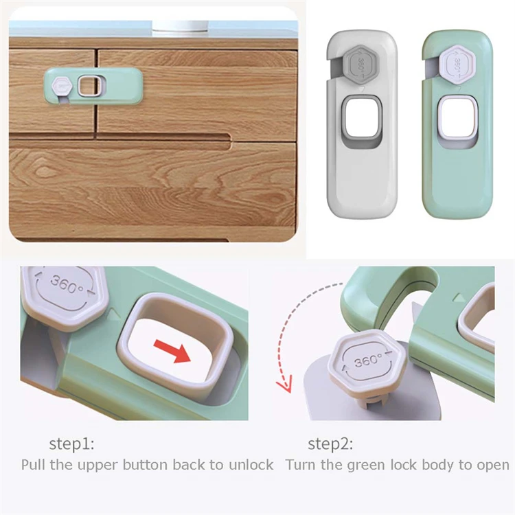 Certificated-Adhesive Cabinet Fridge Drawer Lock Children Security Products Baby Safety Lock products babies