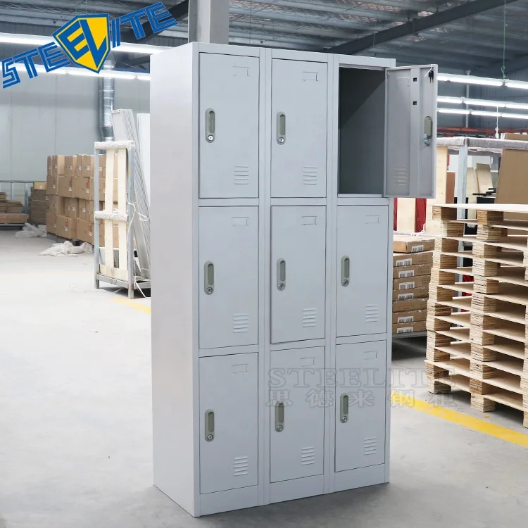 large 16 compartments white iron bathroom locker / 4 layer 16 doors metal ski gym locker for sale