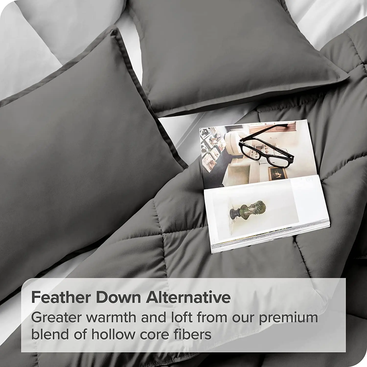 Ultra Soft Goose Down Alternative Premium 1800 Series All Season Warmth Comforter Set.