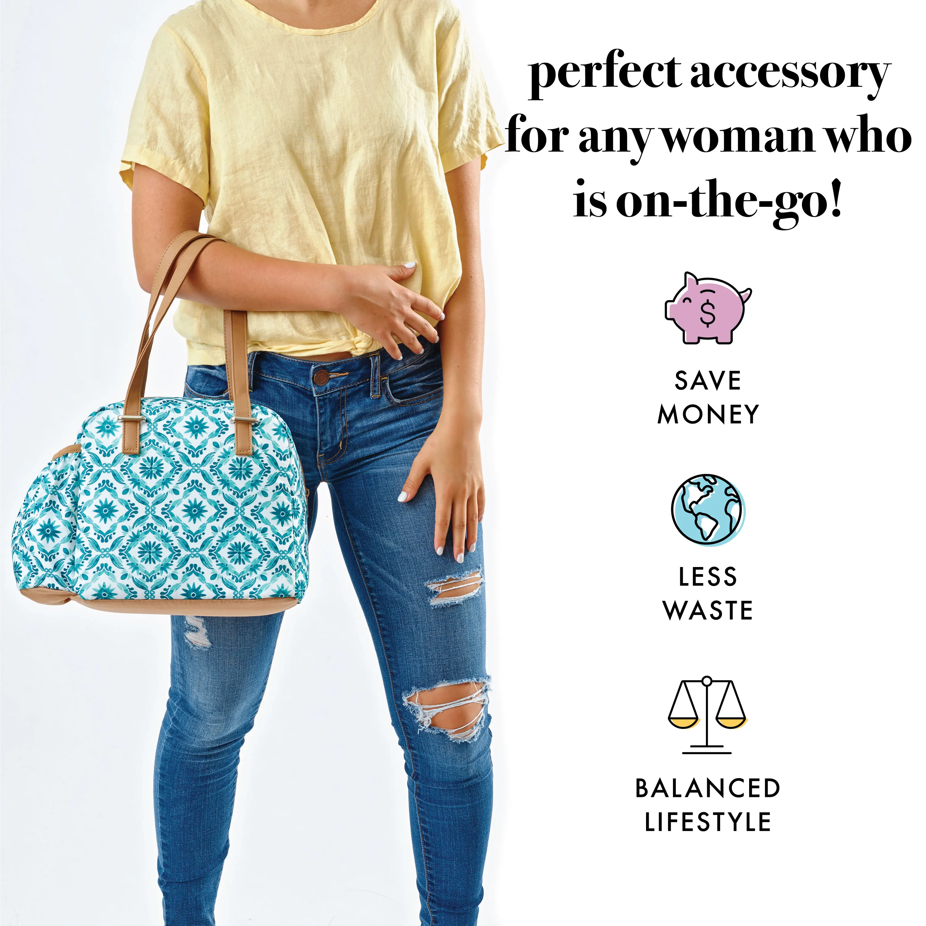 Factory Provides Best Quality Insulated Cooler Thermal Fashion Zipper Women Lunch Tote Bag