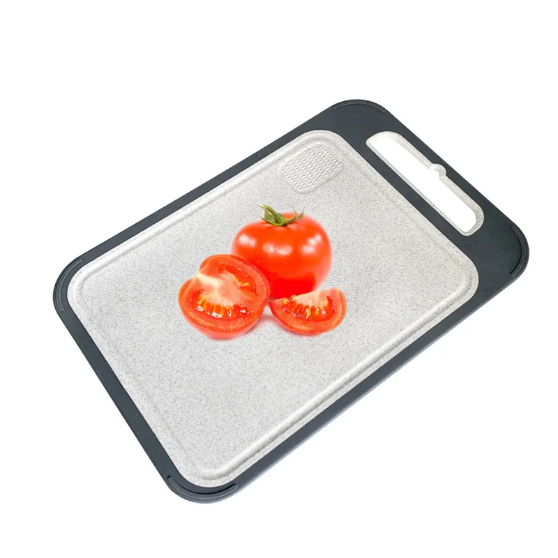 New Design 304 Stainless Steel Wheat Straw Multi-funtion Double Sided Kitchen Chopping Cutting Board
