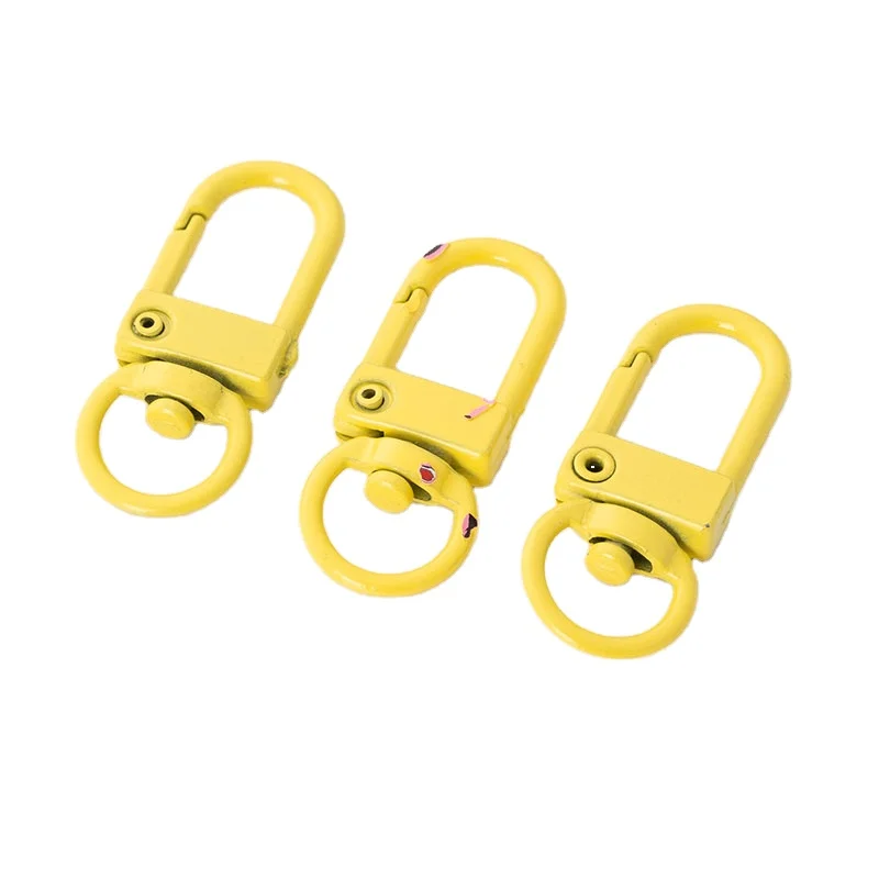 Wholesale Custom Mini Small Metal Carabiner Hook Color Keychain Locking Aluminum Clip Premium Keychains for Cars and Luggage