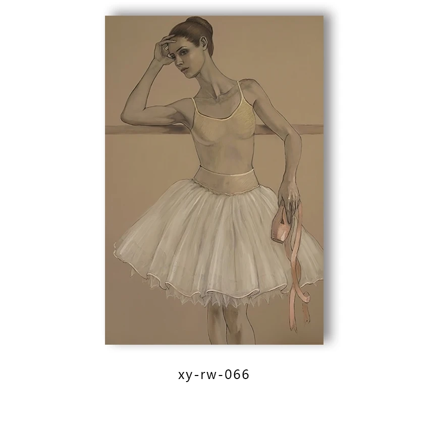 Sexy Ballet Dancing Girl Painting Artwork Canvas Ballet Dancing Paintings People Dancing Home Decoration Wall Paintings