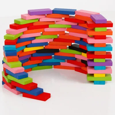 High quality wooden building block set game for child educational toys