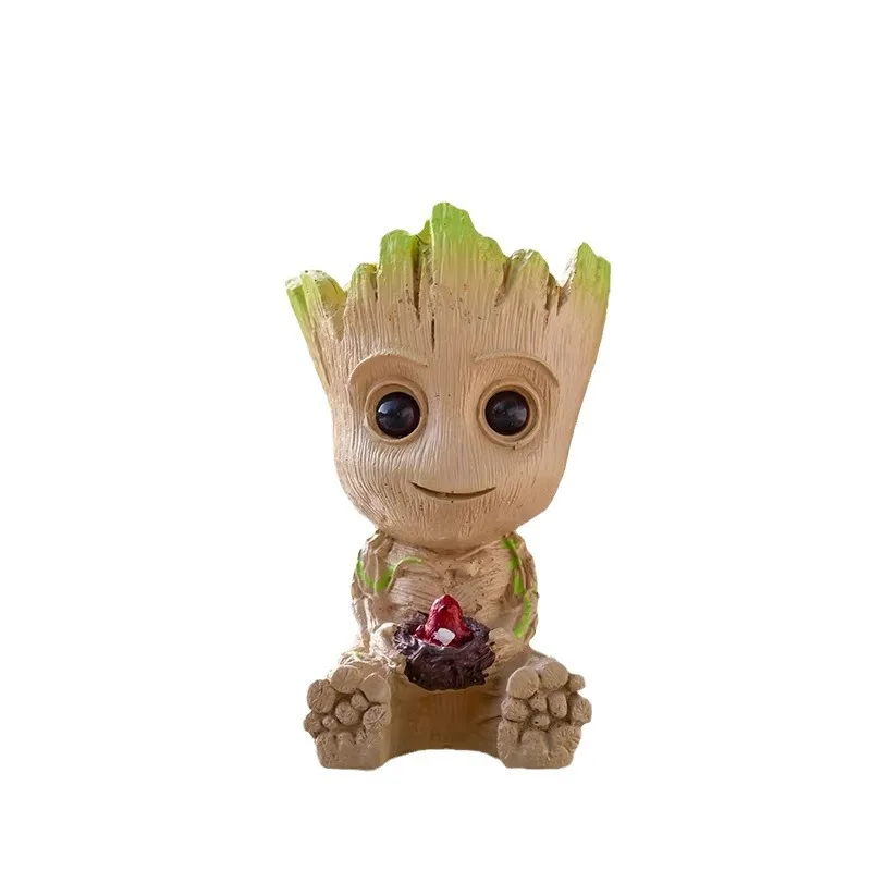 indoor cute planter with baby yoda toys mini yoda baby yoda planter groot flower pot