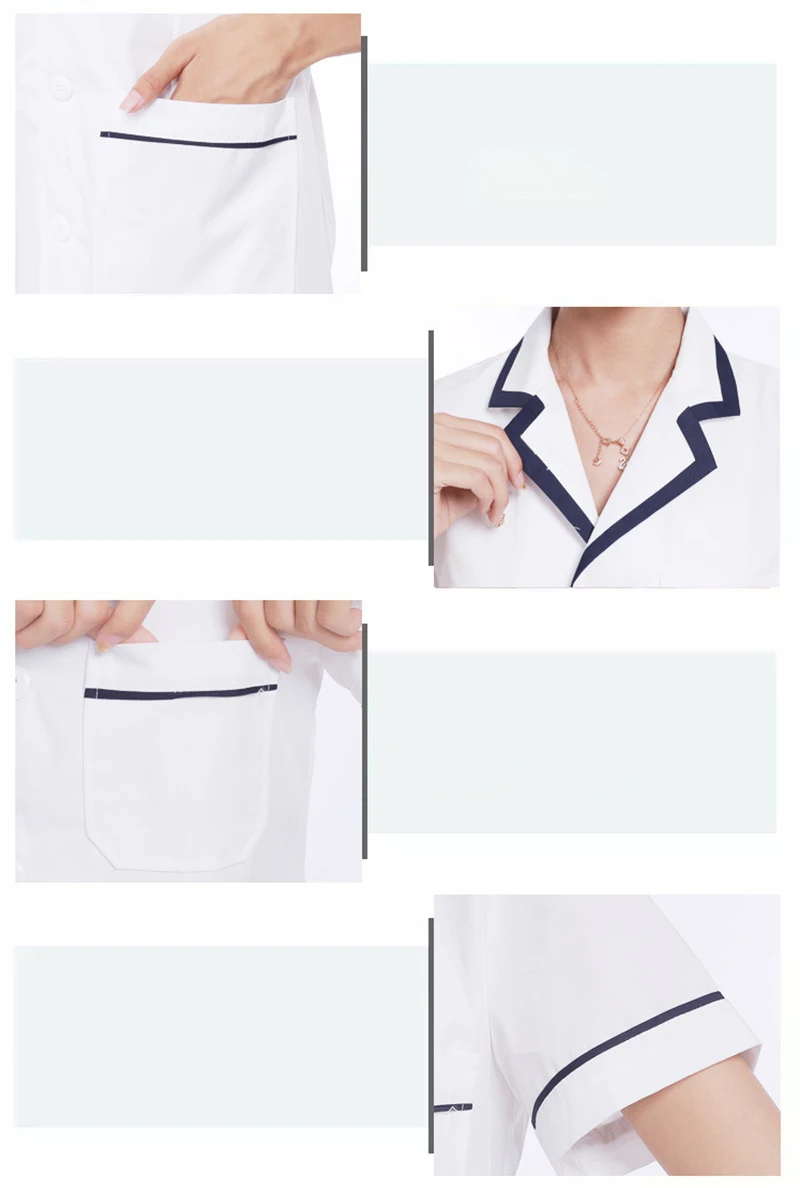 Factory Direct Supply Hospital Medical Nurse Work Clothing Uniforms White Female Hospital Nurse Uniform Dress