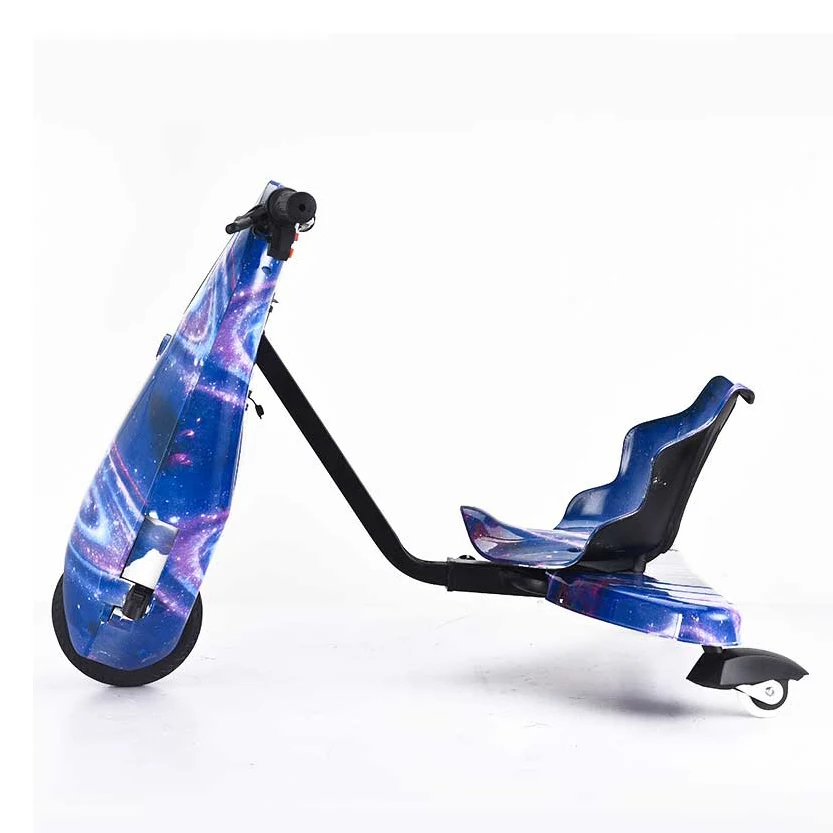 motorized electric drifting scooter trike for sale mini rc drift car with 3 PU wheels outdoor sports drifting trike scooter