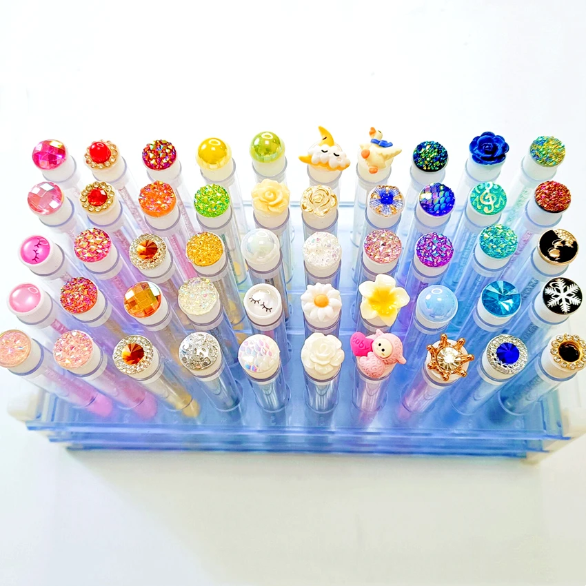 Custom Bunny Ear Mascara Brush Blue Pink Lash Brushes In Tube Disposable Mascara Lash Wand Tubes