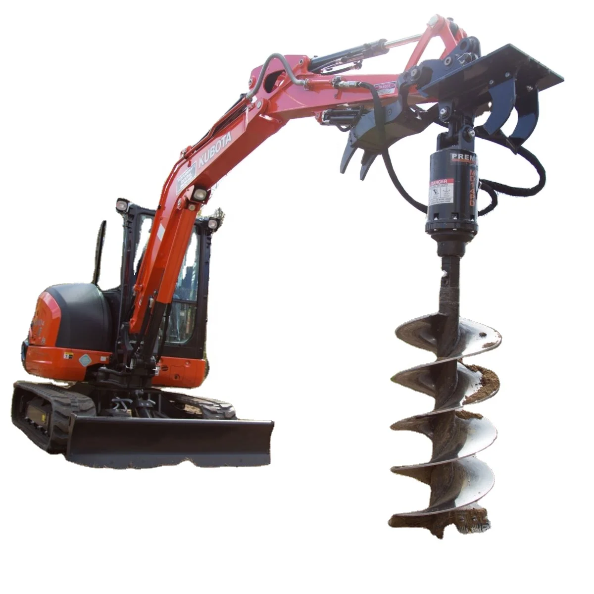 Hydraulic power earth auger drill for tree planting