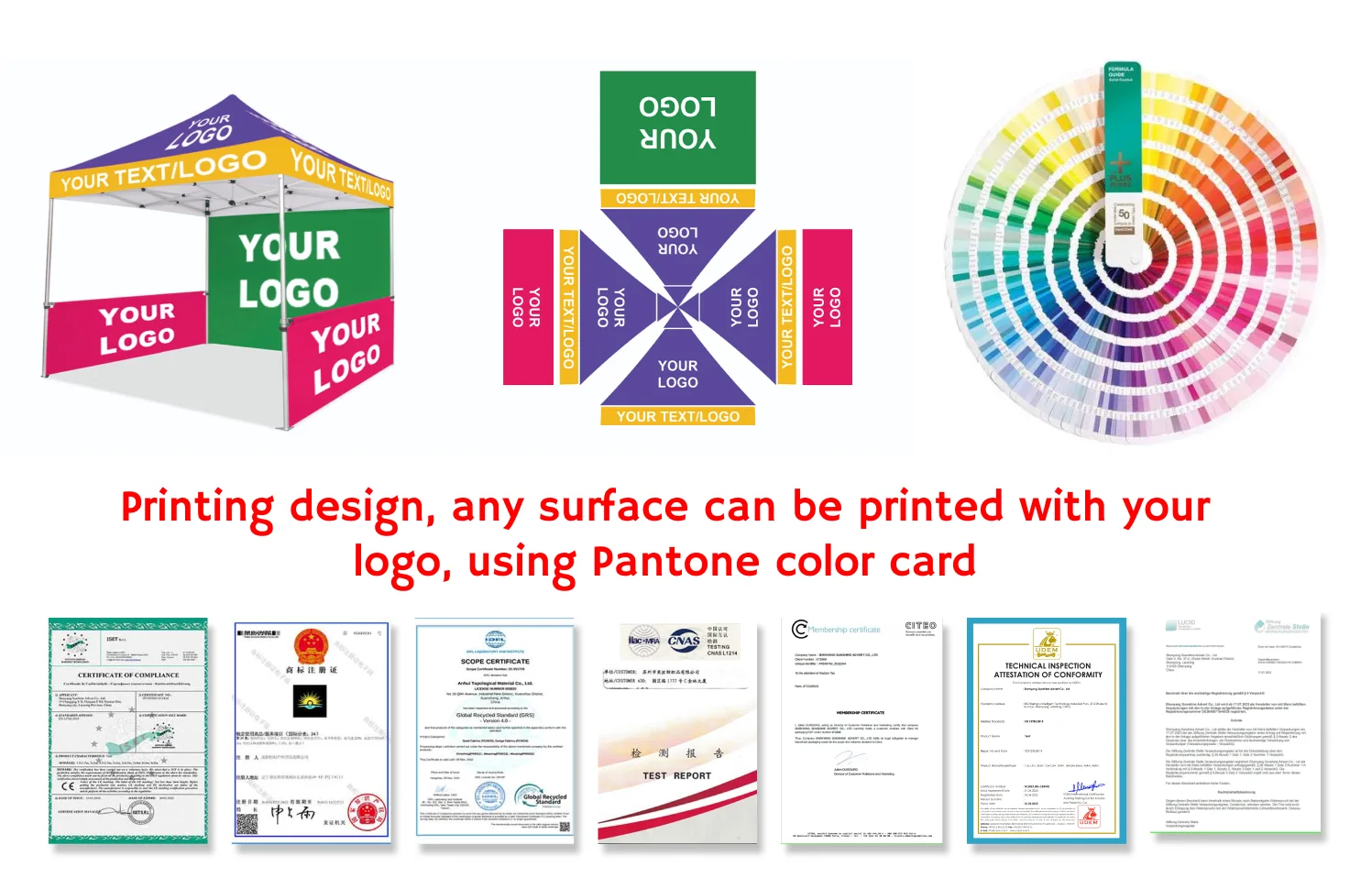 10X10 Custom Steel Canopy Tent Advertising Pop Up Tents For Trade Show Display Events Outdoor