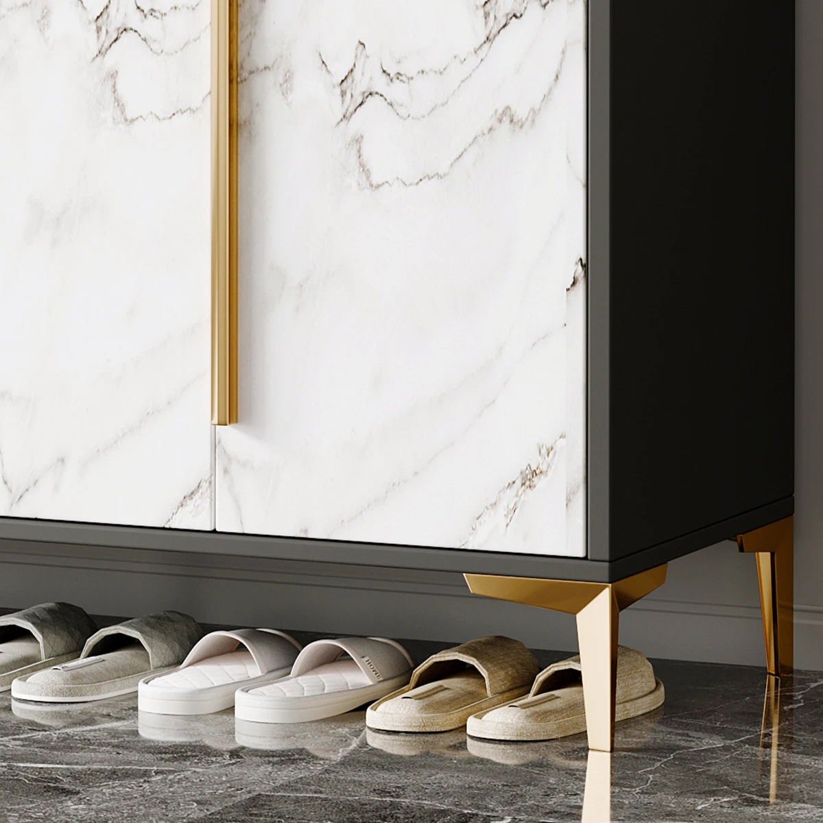 Customized shoe furniture wood cabinet wooden muti layer shoes cabinet luxury shoe storage cabinet