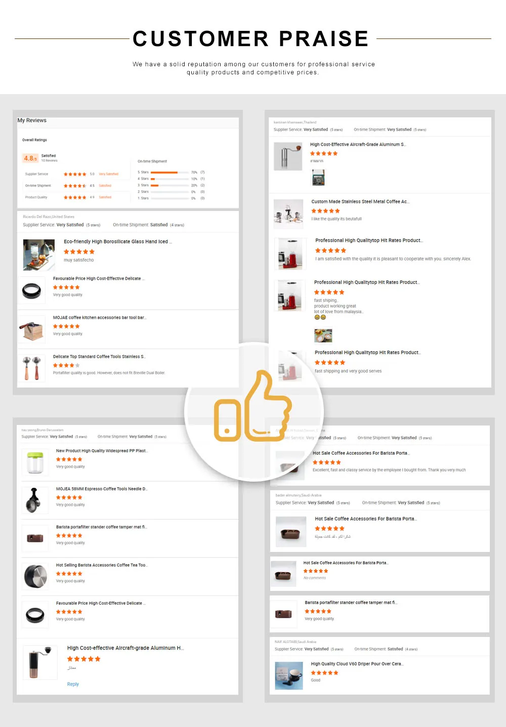 Easy Adjustable Distributor Stainless Steel stainless steel coffee needle 51mm 58mm Espresso Coffee Tamper