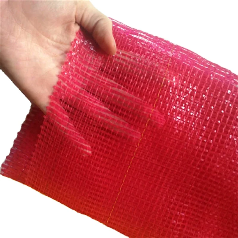 Customized Logo PP/PTE Onion Mesh Bag Fruit Vegetables Plastic Tubular Mesh Bag for Potatoes Onions