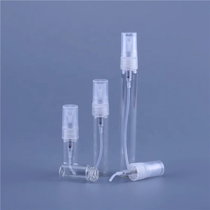 2ML 3ML 5ML 10ML Spray Glass bottle empty small perfume sample glass vial with mist sprayer test tube perfume bottle