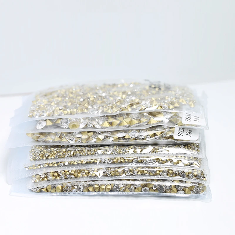 Factory Wholesale Crystal Rhinestones Chaton Glass Stones ss4-ss38 Crystal Point Back Rhinestones