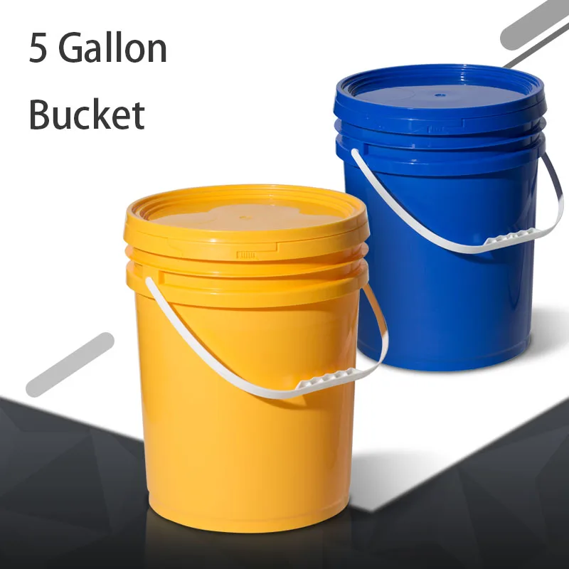 UMETASS 20L 5 Gallon Plastic Bucket Food Grade PP Material For Paint Oil With Screw Lid