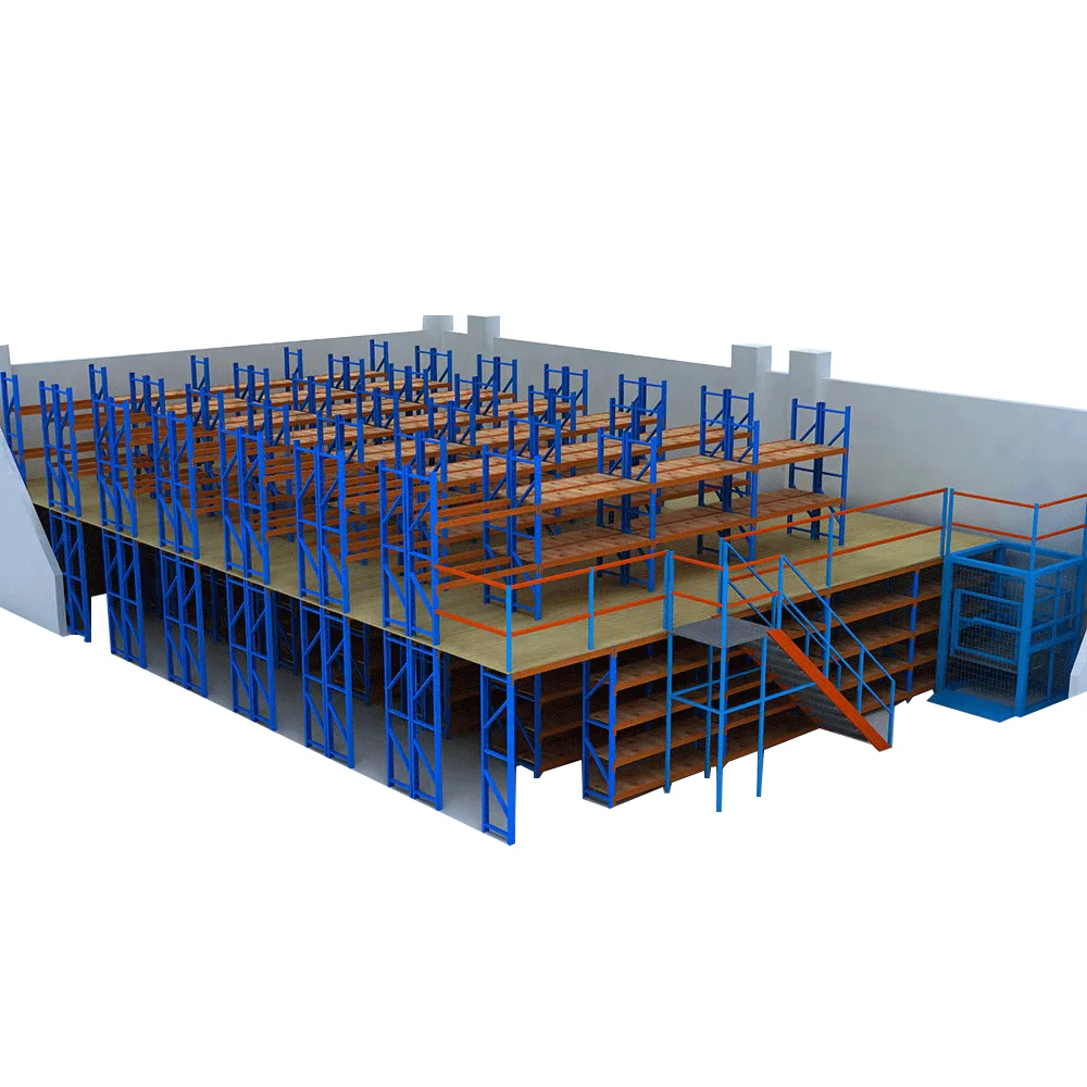 High quality Attic Platform Metal Structure Shelves Steel Mezzanine Floor Rack For Warehouse Storage