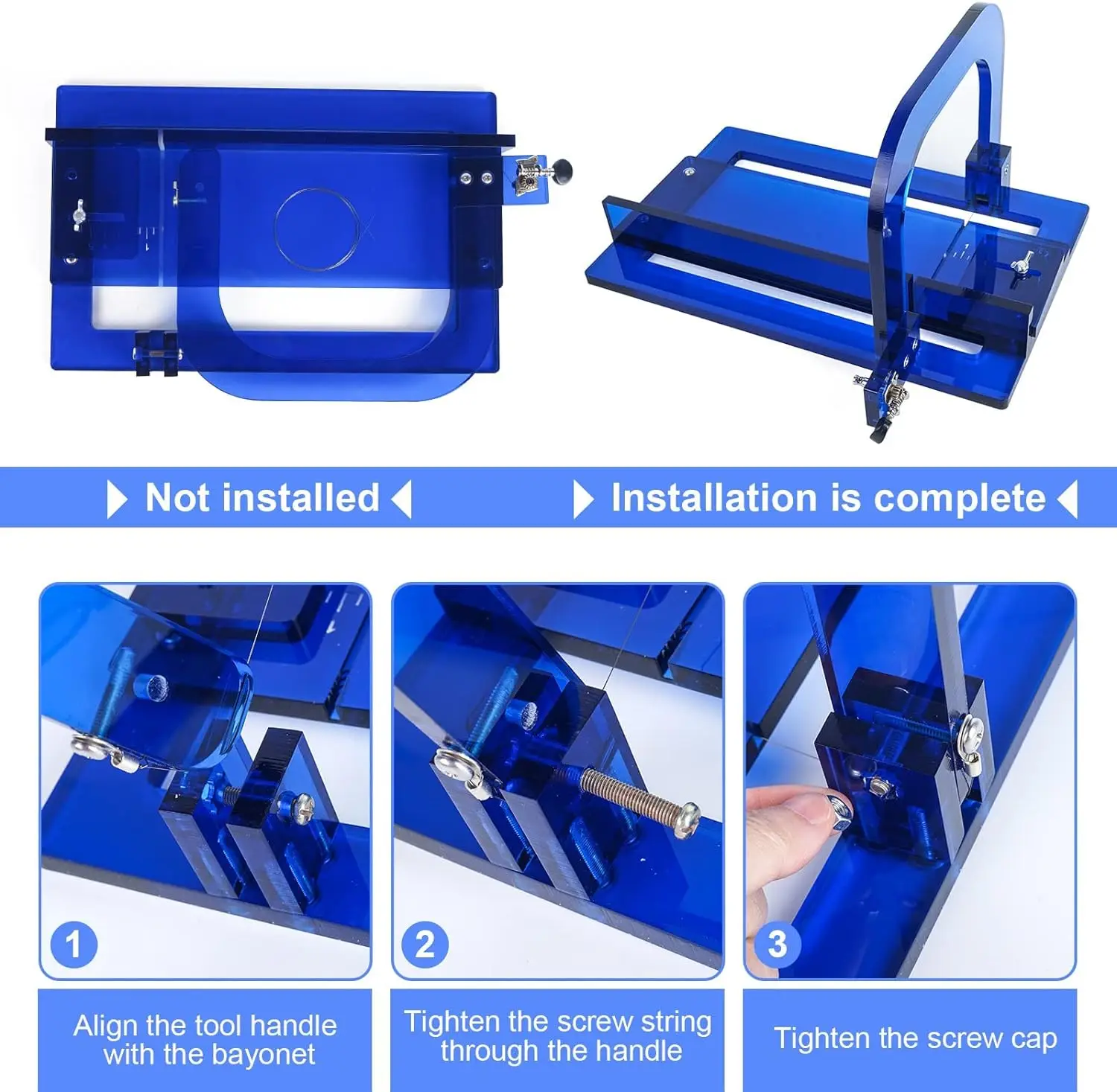 Professional Soap Cutter with Wire Adjustable Acrylic Cutting Tool with Size Scale Single Wire Slicer for Handmade Soap Loaf