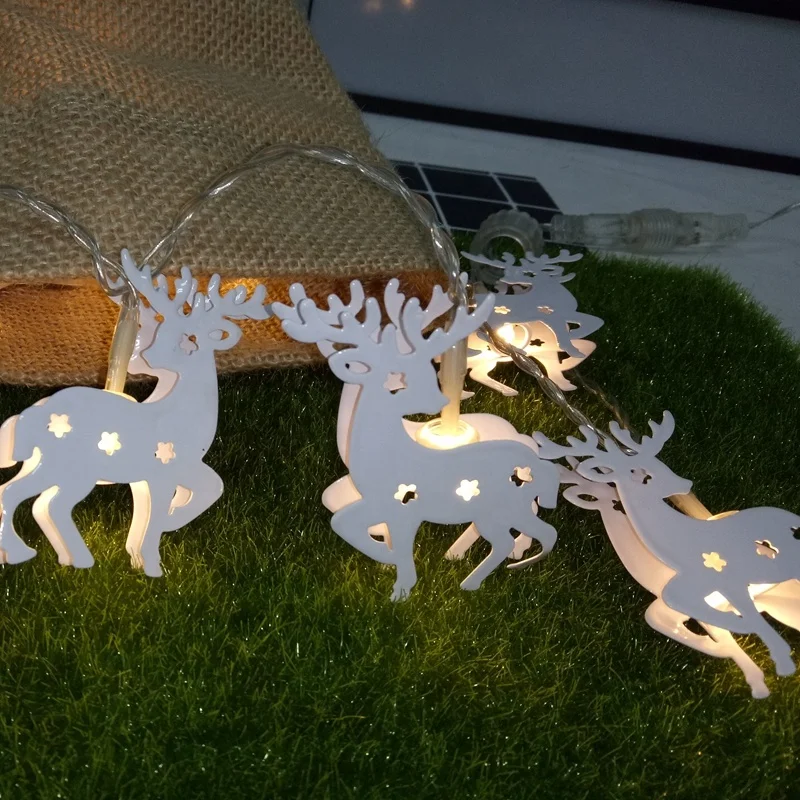 2020 Christmas Decoration Battery operated Cute ELK Deer Decor Led Fairy String Lights For Home Room Decorators