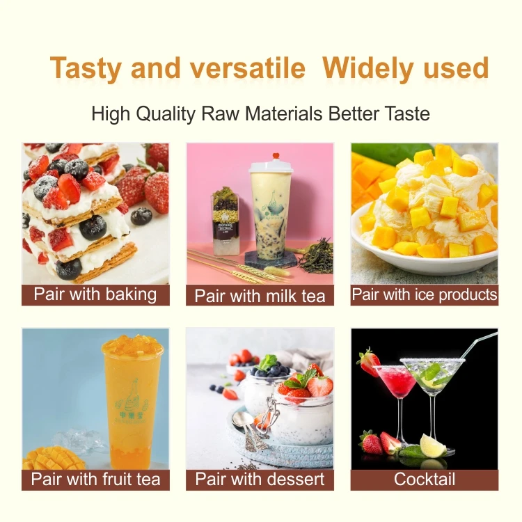 1KG Instant Strawberry Crystal Boba konjac jelly for bubble tea or cake