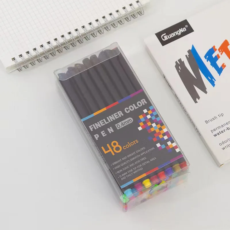 100Colors Calligraphy Sketching Thin Line Color Permanent Fineliner Set Tip Point Fine Liner Marker Pen Set
