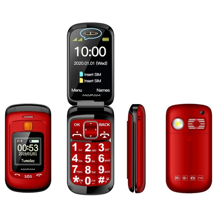 Mafam F899 Flip Phone 2.4 inch, 32MB+32MB, Support Dual SIM 2800mAh Battery