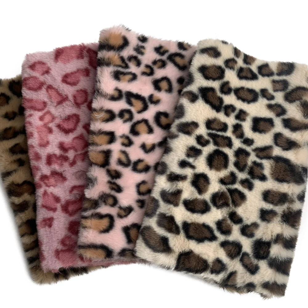 2024 Новый 1 см 25x45 Леопардовый принт ткань 100% полиэстер высококачественная для шитья Сделай своими руками из искусственного меха