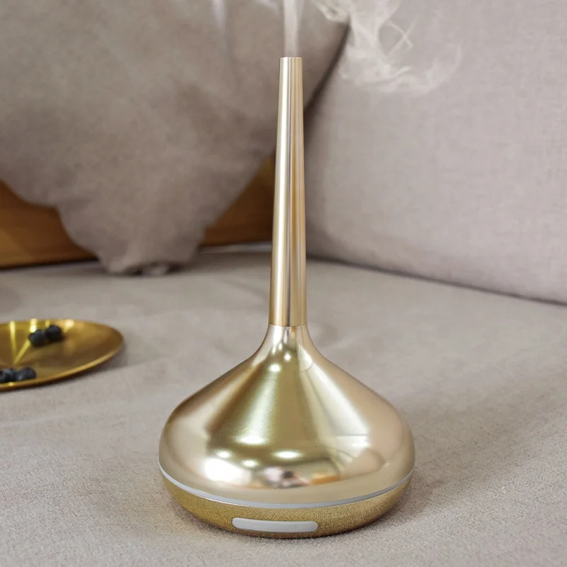 Hotsale Gold  Home Appliance USB Essential Oil Diffusors Ultrasonic Mini Gold Ultrasonic Wood Aroma Diffusers