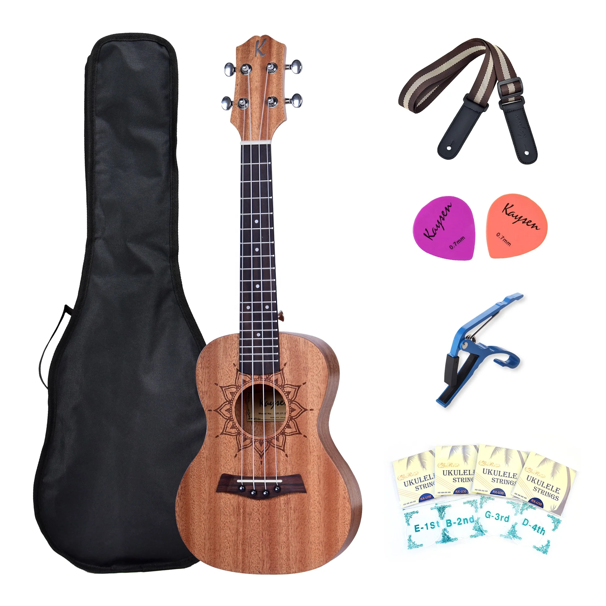 Ukulele Sets with Bag&Strings  Kaysen Concert Colours Optional Ukulele with Capo