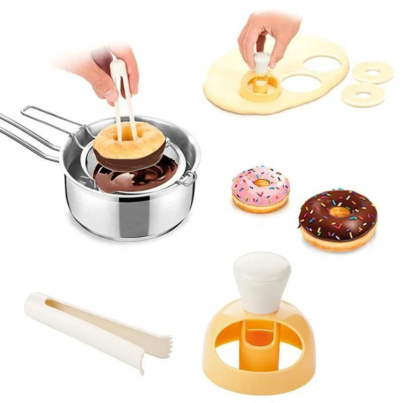 
Food Grade Biscuit donut mold donuts DIY Baking Tool kitchen Accessories Pastry Cakes Ware Cutter Food Desserts Maker 