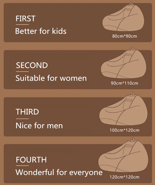 Large Bean Bag Chair Wholesale Sofa Bean Bag Indoor Pear Shape Beanbag Puff Supplier