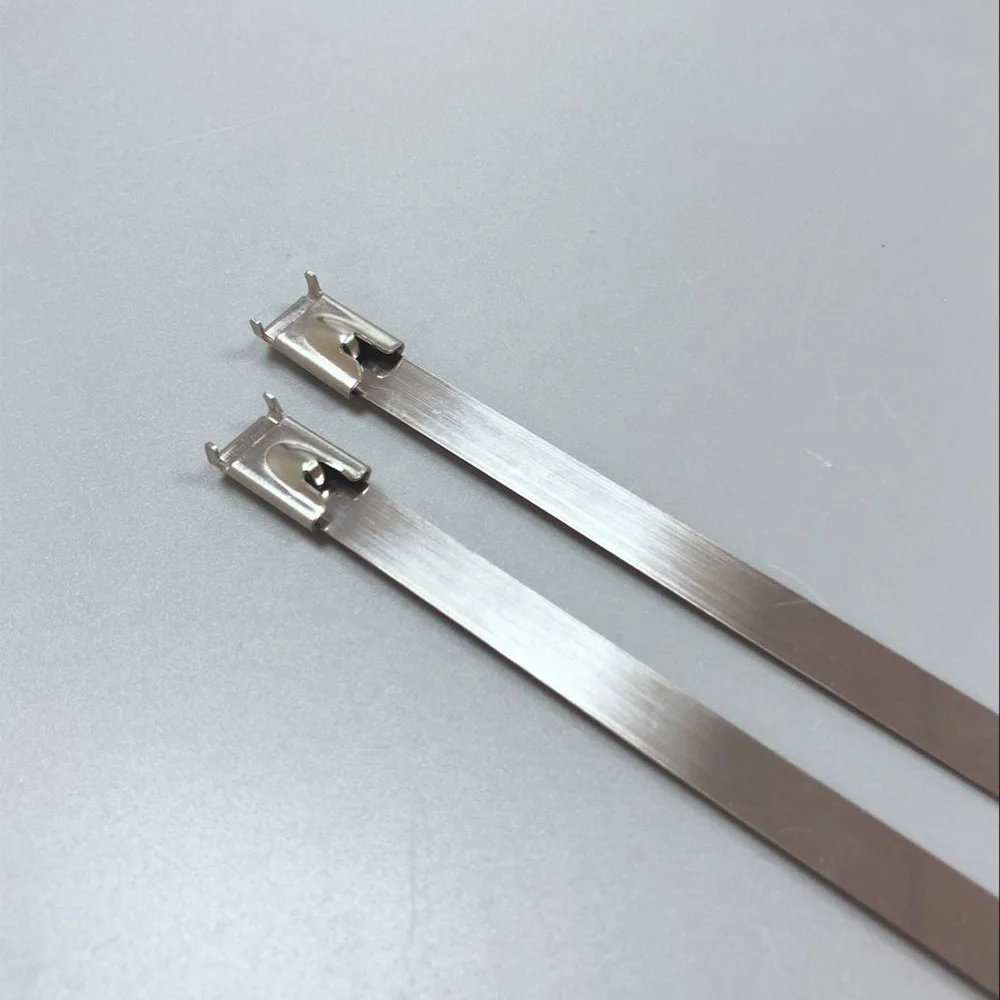 Stainless Steel 304, 316 Cable Wire Ties Metal Zip Tie Wire Strap Bundling Belt Steel Ball Self Locking Type Cable Tie