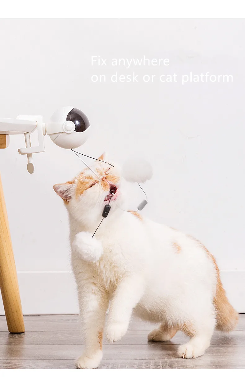 
Interactive Electric Cat Toy Automatic Lifting Cat Fluffy Ball Wire Cat Ball No 7 Battery Power 