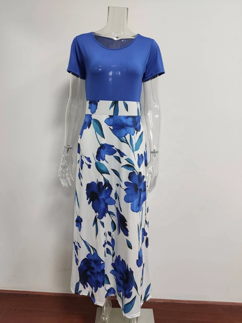 S-5XL Summer plus size women dress female long sleeve printed maxi floral casual dress