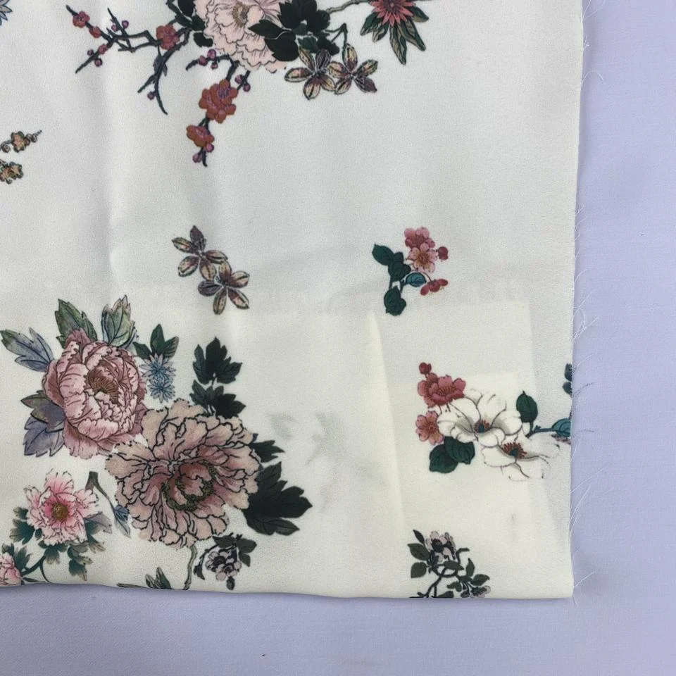 On Sale Digital printing 100% Polyester Slub Fabric Imitation hemp For Top Dress Piece Dress Wholesale Hot New Product